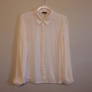 Vince Camuto white puff sleeve blouse